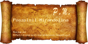 Poszpisil Mirandolina névjegykártya